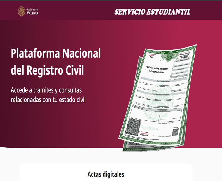 TRAMITA TU ACTA DE NACIMIENTO